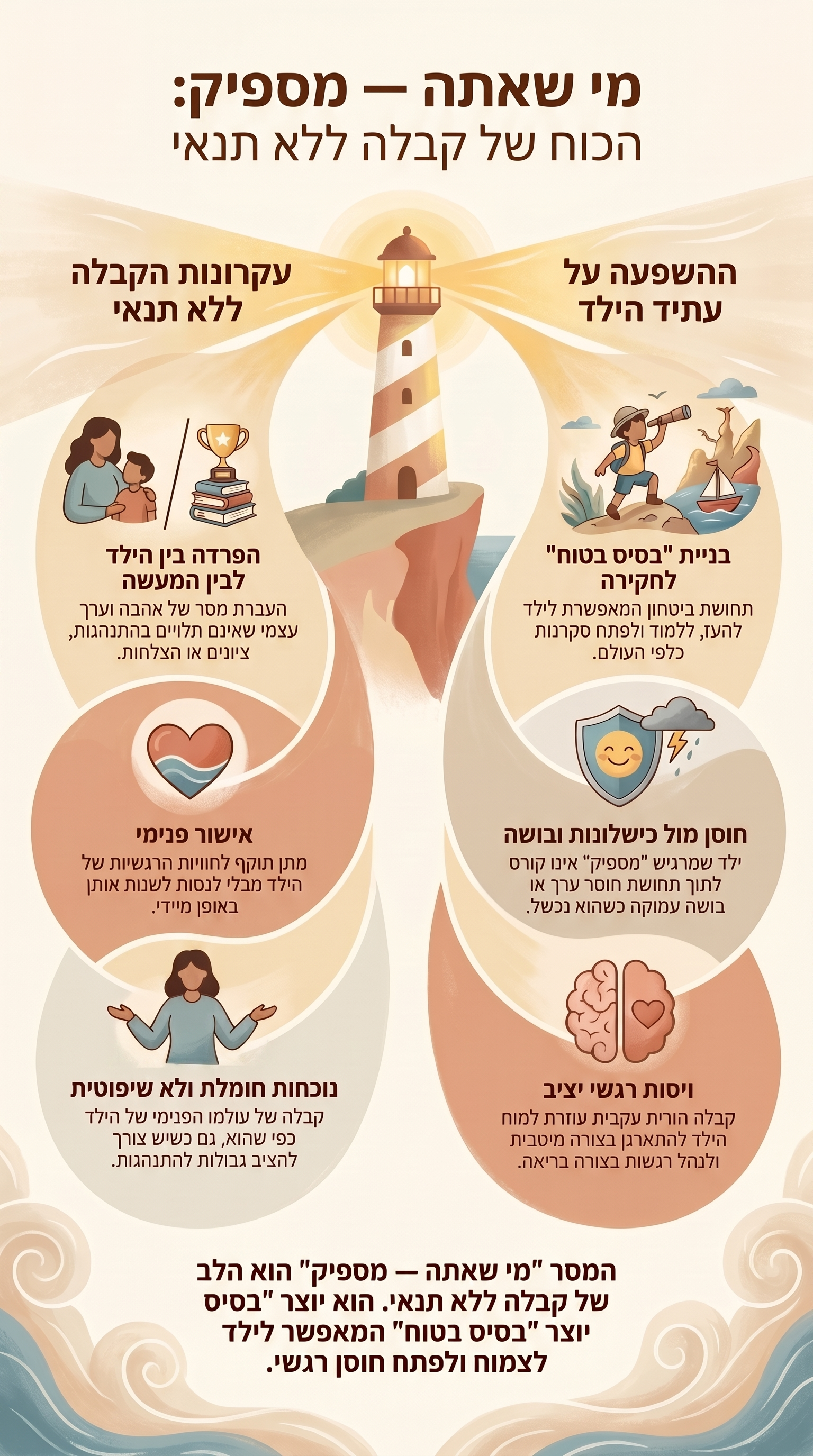 שיחה אמיתית מעבירה לילד: מי שאתה — מספיק