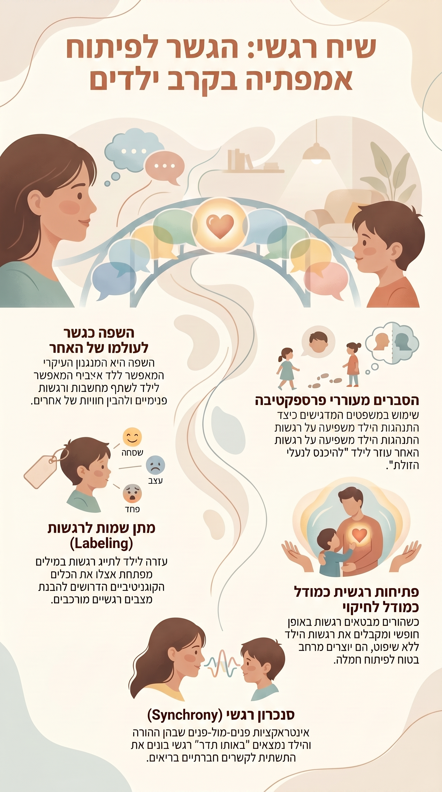 השפה שבונה גשרים: כיצד שיח רגשי במשפחה מצמיח ילדים אמפתיים