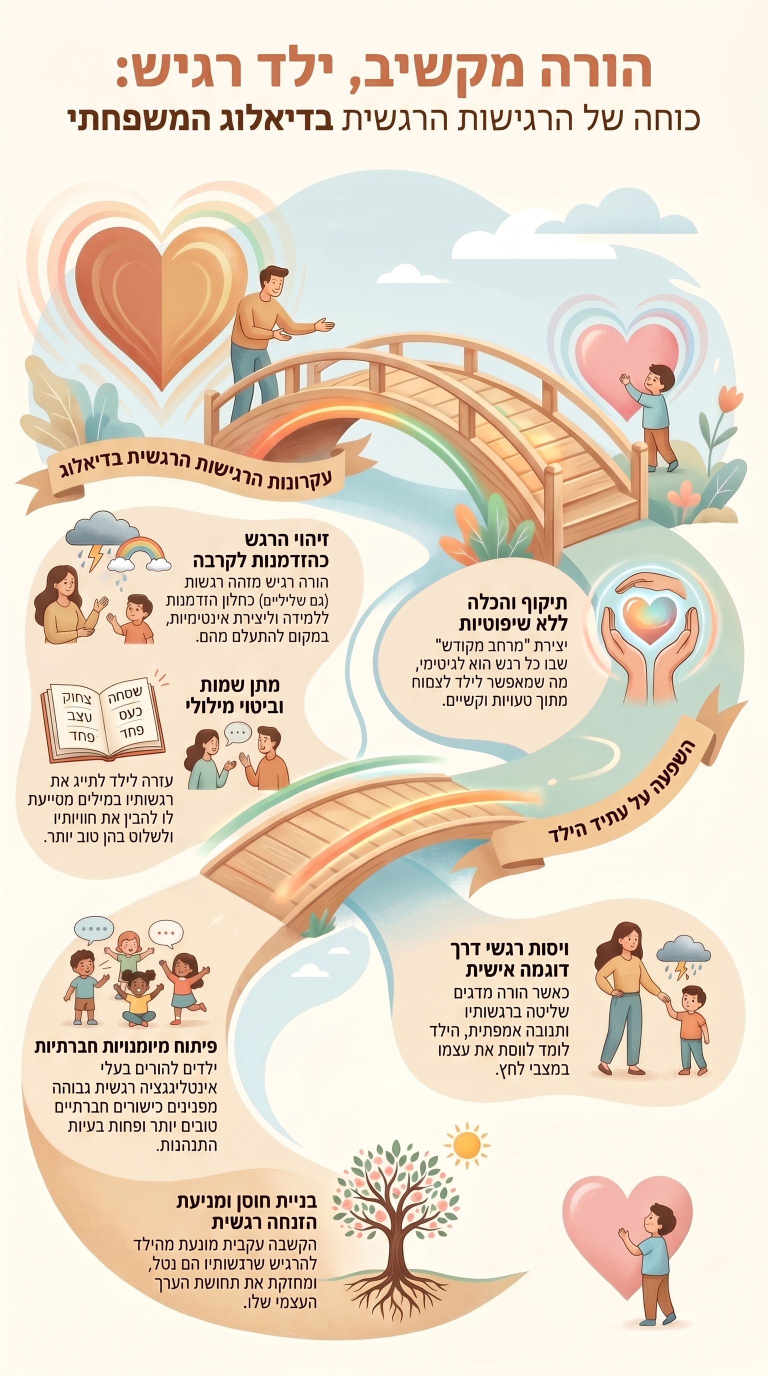 הדיאלוג כגשר לנפש: כיצד הקשבה פעילה מפתחת רגישות רגשית בהורה ובילד